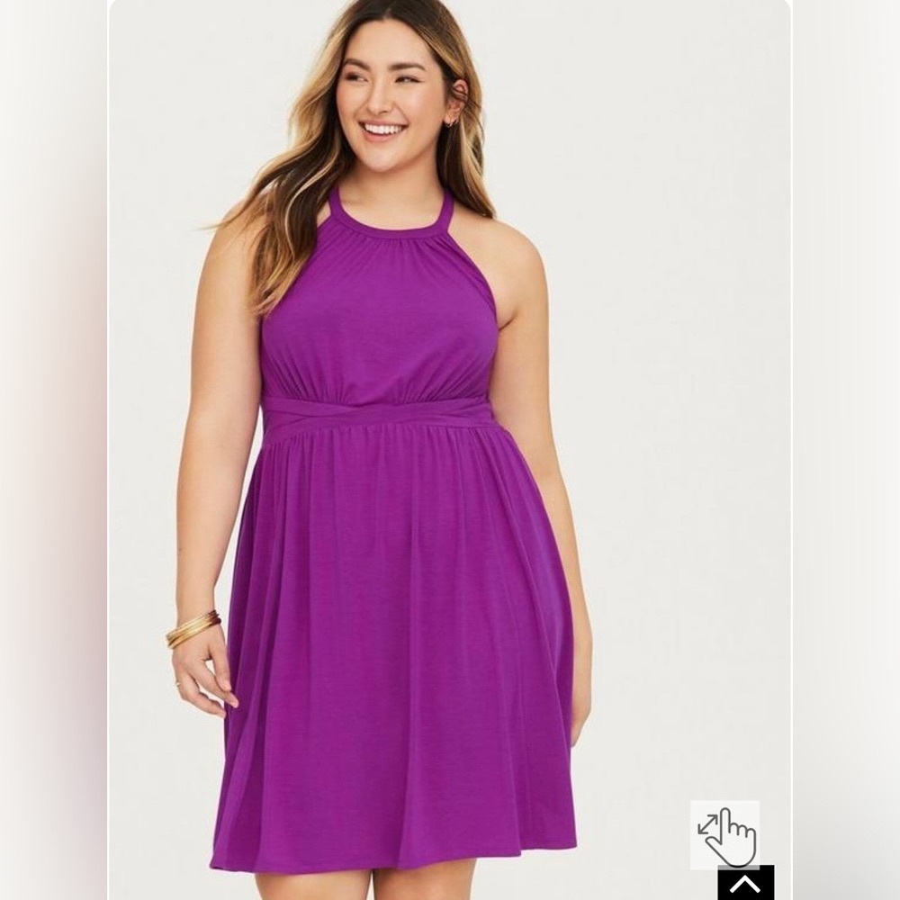 NWT 4X Torrid jersey high neck skater mini dress